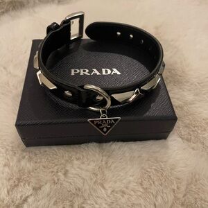 PRADA studded pet collar